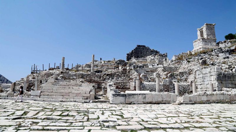  ANKARA -- Photo taken on Aug. 21, 2019 shows parts of the ancient city of Sagalassos, near the town of Aglasun in Burdur province, Turkey. The archaeological site of Sagalassos is located in southwest Turkey. The ancient city was founded on the south facing slopes of the Taurus mountain range. The first traces of hunter/gatherers in the territory of Sagalassos date back to some 12,000 years BP, according to the UNESCO. Xinhua/RSS.