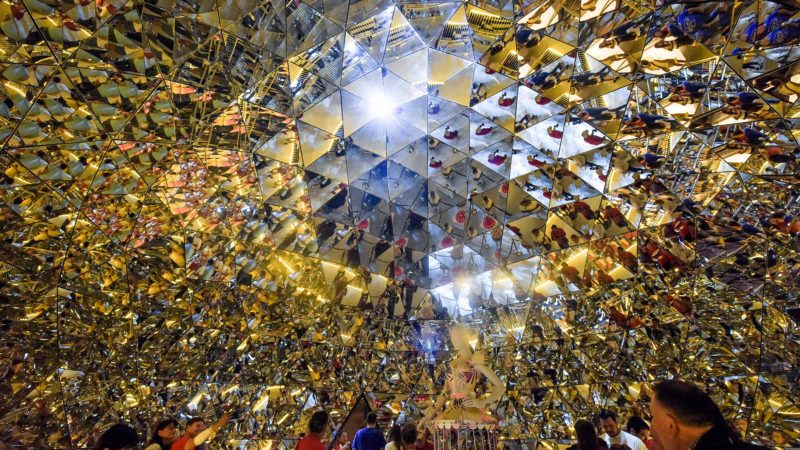  TYROL (AUSTRIA) -- People visit the Swarovski Crystal Worlds in Wattens, Tyrol, Austria, Aug. 26, 2019. Swarovski Crystal Worlds was opened in 1995 to mark the centennial anniversary of the company's founding. It is one of the most popular tourist attractions in Austria and has drawn over fourteen million visitors from around the world. Xinhua/RSS.