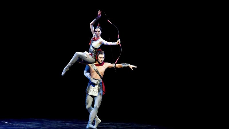 NEW YORK -- Dancers perform during the ballet Mulan in Lincoln Center in New York, the United States, Aug. 23, 2019. China's Liaoning Ballet presented its original production Mulan here Friday night, offering a brand-new interpretation of the widely-known Chinese heroine at the ensemble's New York City debut. Xinhua/RSS.