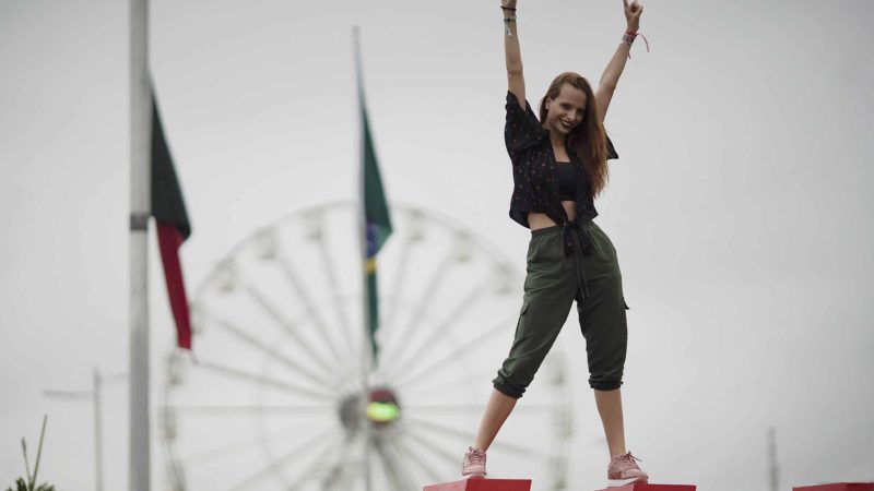 A woman strikes a pose at the Rock in Rio music festival in Rio de Janeiro, Brazil, Saturday, Sept. 28, 2019. AP/RSS