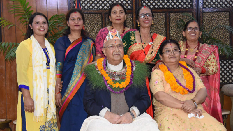 प्रधानमन्त्री ओलीको भाइटीका