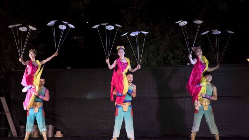 Actors from the China Hunan Circus Troupe perform acrobatics in Modiin, Israel, Oct. 16, 2019. The China Hunan Circus Troupe had its debut at the Israel Modiin international circus festival from Tuesday to Thursday. Xinhua/RSS