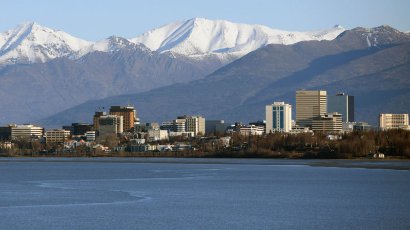 A general view of downtown Anchorage ahead of the ESPN Armed Forces Classic on November 8, 2019 in Anchorage, Alaska.   AFP/RSS