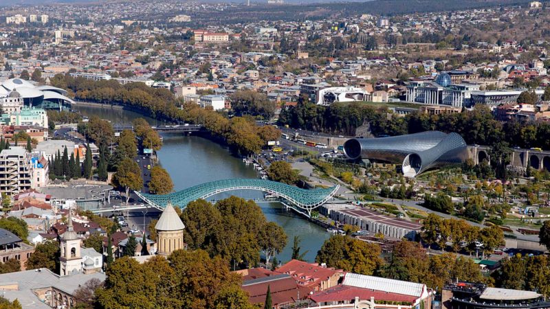 (191106) -- TBILISI, Nov. 6, 2019 (Xinhua) -- Photo taken on Nov. 6, 2019 shows a view of Tbilisi, capital of Geogria. (Xinhua/Bai Xueqi)