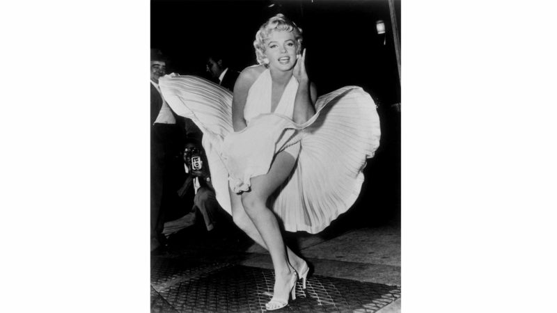 FILE - In this Sept. 9, 1954 file photo, Marilyn Monroe poses over the updraft of a New York subway grate while filming "The Seven Year Itch" New York. President Donald Trump has signed resolutions renaming two post offices in the Los Angeles area in honor of Monroe and rock 'n' roll legend Ritchie Valens. (AP Photo/Matty Zimmerman, File)