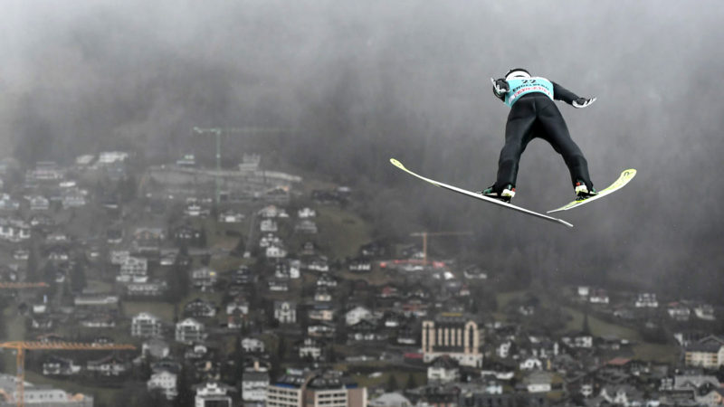 Japans' Keiichi Sato competes during the men's FIS Ski Jumping World Cup competition in Engelberg, central Switzerland, on December 22, 2019. Photo/RSS