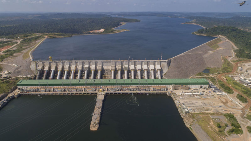 The Belo Monte hydroelectric dam stands in the Xingu River in Altamira, Para state, Brazil, Friday, Sept. 6, 2019. With the start of full-scale operations three weeks ago, debate over its legacy, and whether its construction was worth local sacrifice, is coming into focus. AP Photo/RSS