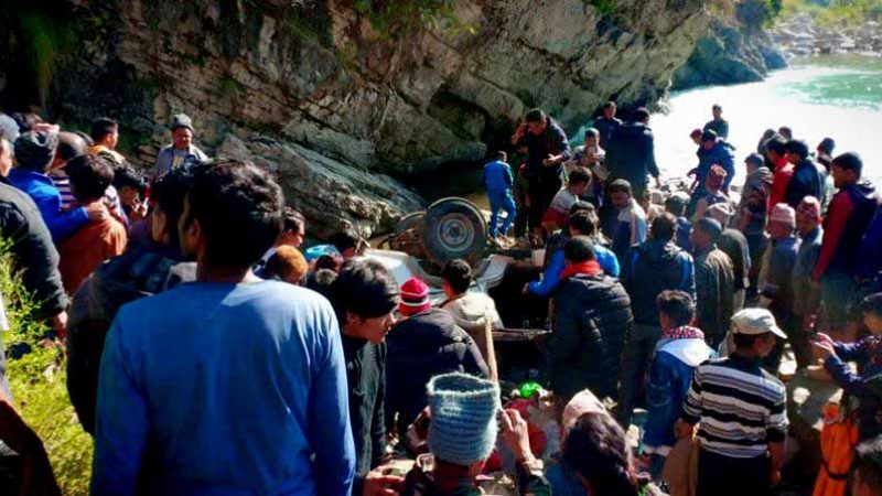 बागलुङको जीप दुर्घटनामा १४ जनाको मृत्यु