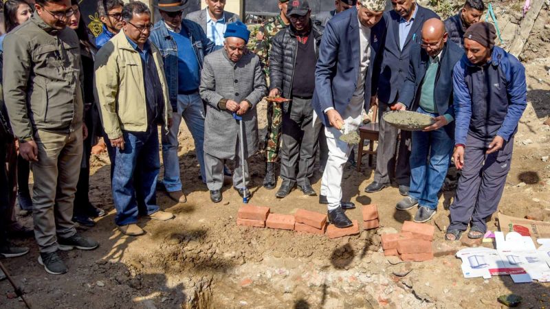 वातावरण पत्रकार समुहको भवन शिलान्यास