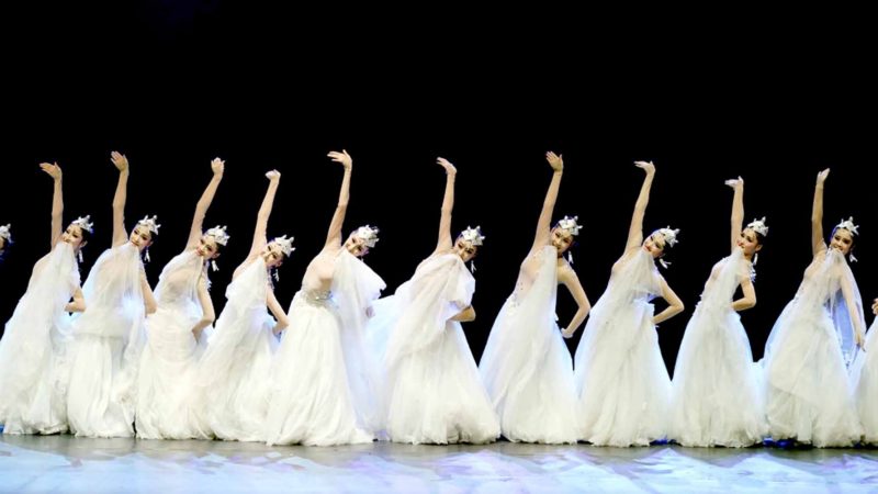  BEIJING -- A dance show is staged at the National Center for the Performing Arts (NCPA) in Beijing, capital of China, Dec. 28, 2019. The dance show, co-hosted by the Dancers Association of China and the NCPA, was a review of the domestic dance works in 2019. (Xinhua/Cai Yang)