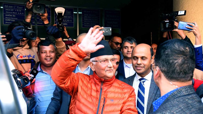 प्रधानमन्त्री अस्पतालबाट निवास फिर्ता