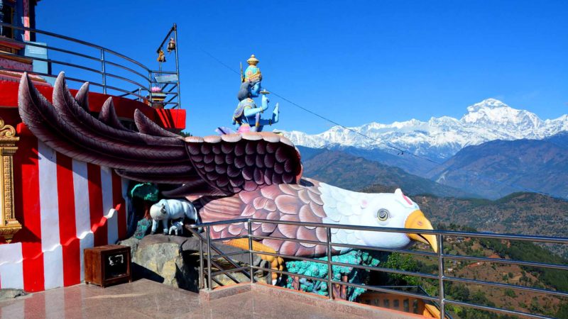 बागलुङ नगरपालिका–६ स्थित धार्मिक पर्यटकीय गन्तव्यस्थल पञ्चकोटमा रहेको गरुडशिला । तस्वीर : रामबहादुर थापा(रासस)