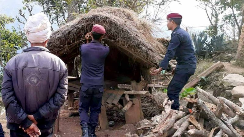 दुई दिनमा भत्काइयो ९३ छाउगोठ