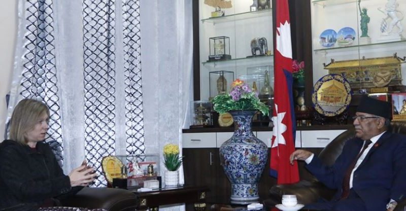 अध्यक्ष प्रचण्ड र बेलायती राजदूत पोलिटबीच भेटवार्ता