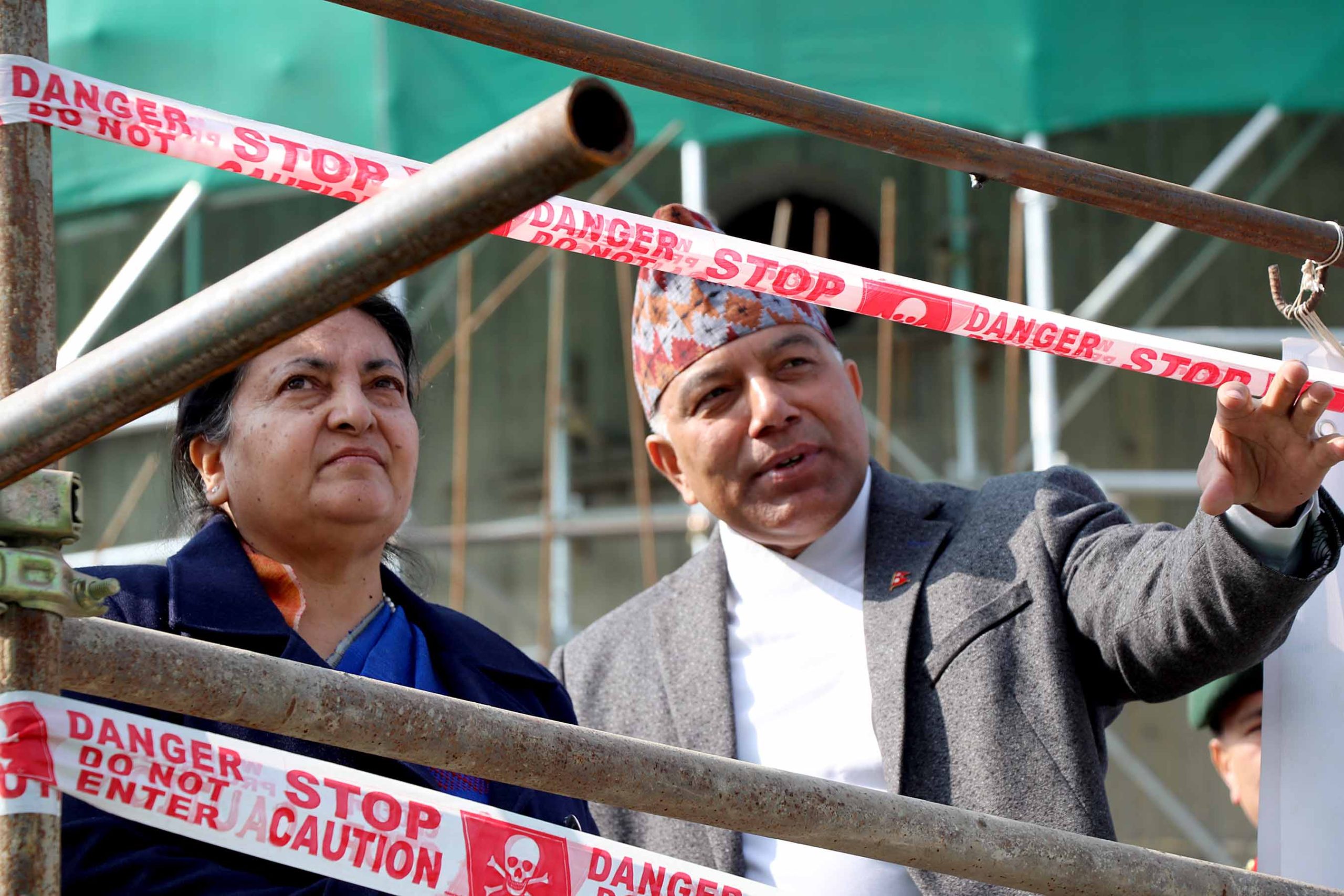 राष्ट्रपति भण्डारीद्वारा पुनर्निर्माण भइरहेका सम्पदाको अवलोकन