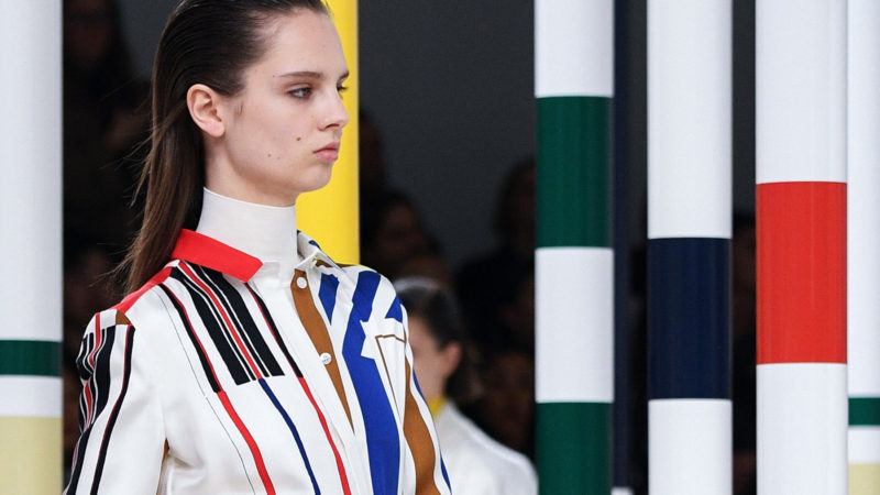A model presents a creation for Hermes during the Women's Fall-Winter 2020-2021 Ready-to-Wear collection fashion show in Paris, on February 29, 2020. Photo/RSS
