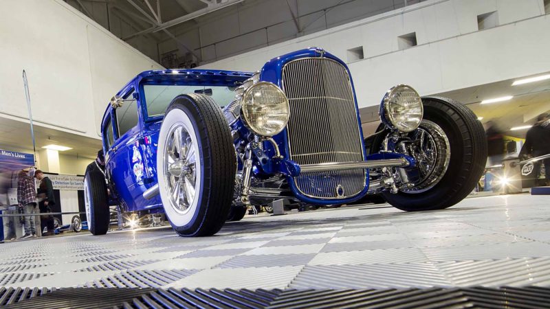 (200314) -- TORONTO, March 14, 2020 (Xinhua) -- A tuned vehicle is seen at the annual Motorama Custom Car & Motorsports Expo in Toronto, Canada, March 13, 2020. Featuring custom cars, hot rods and race vehicles, the annual three-day event kicked off here on Friday. (Photo by Zou Zheng/Xinhua)