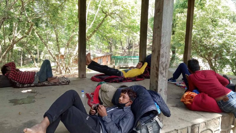 थानकोट उद्यानमै थन्किए घर फर्कनेहरु