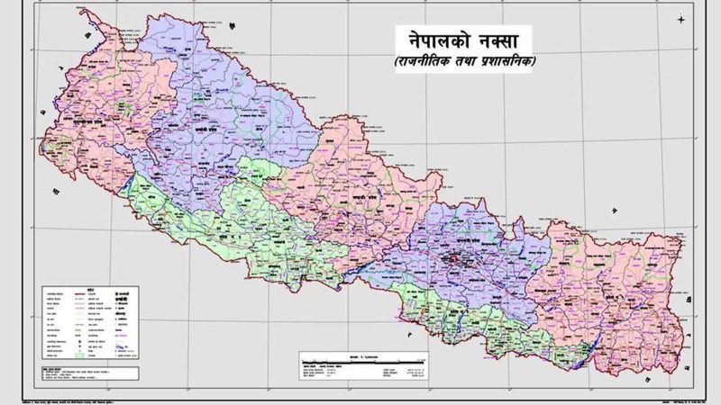भारतले अतिक्रमण गरेको लिम्पियाधुरा, लिपुलेक र कालापानी समेटिएको  नेपालको नयाँ नक्सा जारी