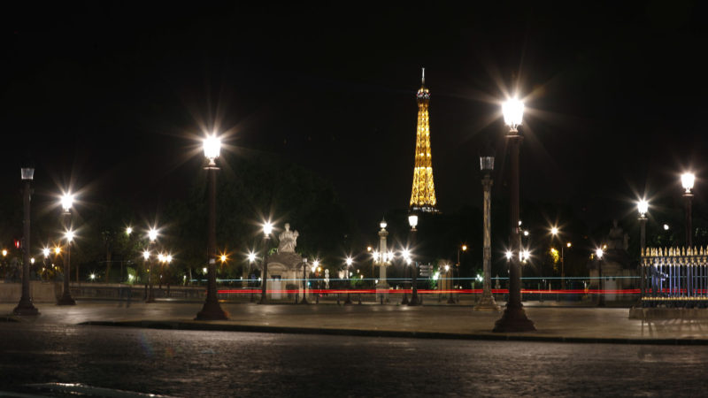 View of the Eiffel Tower from the deserted Concorde square during nationwide confinement measures to counter the Covid-19, in Paris, Friday, May 8, 2020. France continues to be under an extended stay-at-home order until May 11 in an attempt to slow the spread of the COVID-19 pandemic. (AP Photo/RSS)