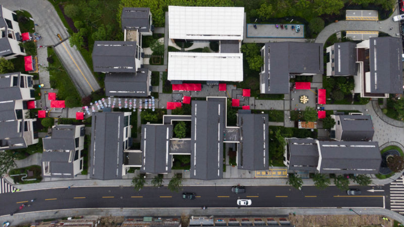 Aerial photo taken on June 6, 2020 shows intangible cultural heritage museums on the Pingyao ancient street in Hangzhou, capital of east China's Zhejiang Province. Intangible cultural heritage museums on the Pingyao ancient street opened for the public on Saturday. (Xinhua/RSS)
