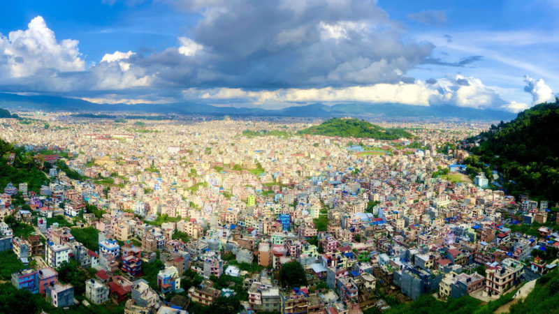 हलचोककोबाट देखिएको काठमाडौँ तथा त्यस आसपास क्षेत्रको दृश्य । तस्वीरःरासस