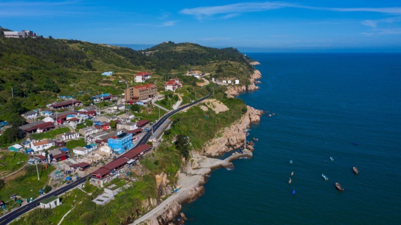 Aerial photo taken on July 28, 2020 shows the view of a homestay hotel village on Nanji Island in Wenzhou City, east China's Zhejiang Province. Nanji Island, a popular tourist destination in Wenzhou City of Zhejiang, witnesses a booming homestay industry that has greatly boosted the local economy. Photo/RSS