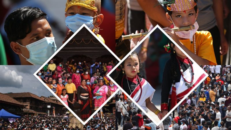 मास्कमय गाईजात्रा (फोटो फिचर)