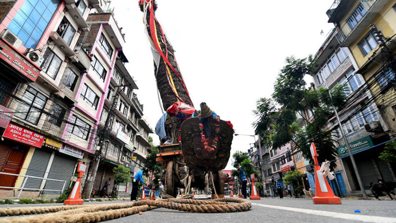 आज दिउँसो ३ बजे रातो मच्छिन्द्रनाथको रथ तानिने