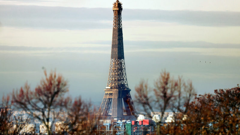 The Eiffel Tower is seen on November 9, 2020, in Paris. (Photo/ AFP)