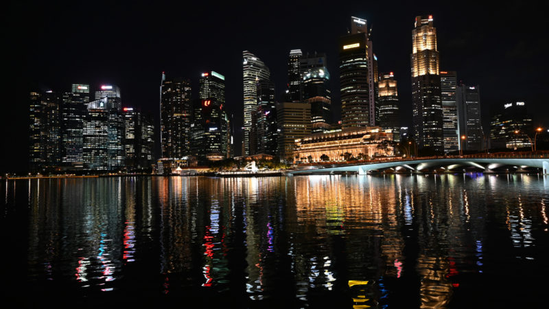 A general view shows the financial business district in Singapore on November 26, 2020. (Photo  / AFP)