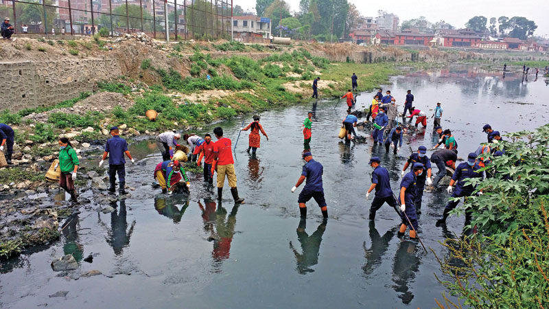 वाग्मती सफाइ महाअभियानको ४००औँ हप्ता साना–साना समूहमा गरिने