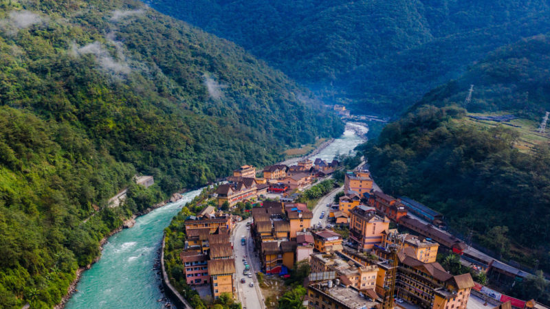 Aerial photo taken on Oct. 31, 2020 shows a view of Dulongjiang Township of Gongshan Dulong and Nu Autonomous County, southwest China's Yunnan Province.   Dulong is a mountain-dwelling ethnic group in southwest China. Photo/RSS