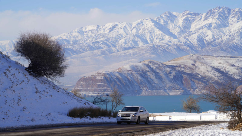 Photo taken on Nov. 21, 2020 shows the winter view of a mountainous area near Tashkent, Uzbekistan. (Photo /RSS