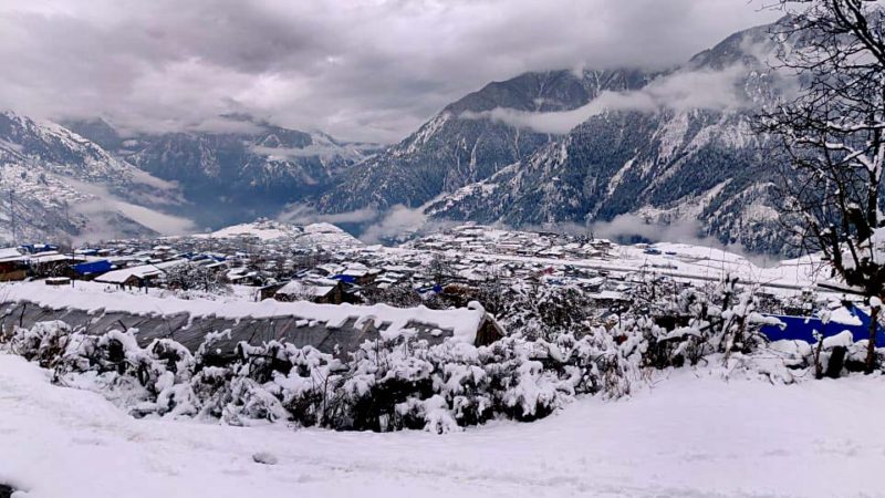 हुम्लामा सिजनको पहिलो हिमपातको तस्वीरहरु