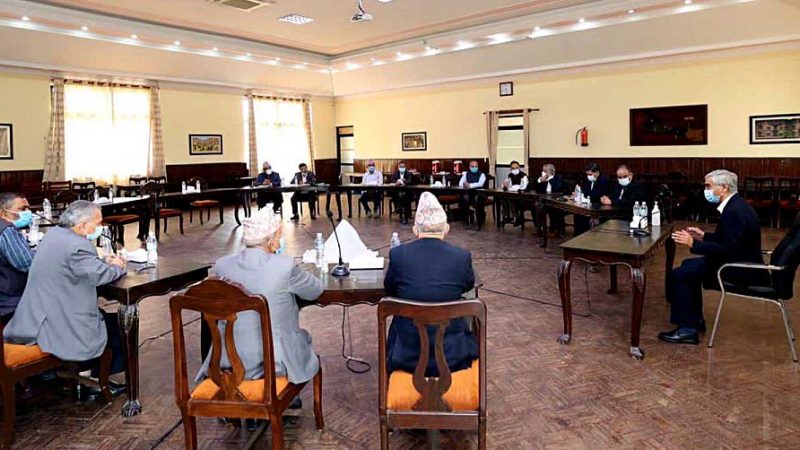 मन्त्रिपरिषद् विस्तार गर्न गठबन्धनको बैठक