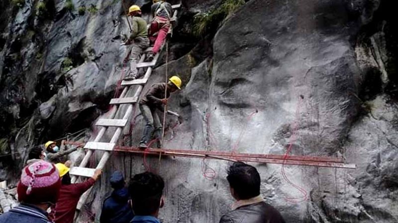 तलेखु–भ्राताङ भीरमा ‘ब्लाष्टिङ’