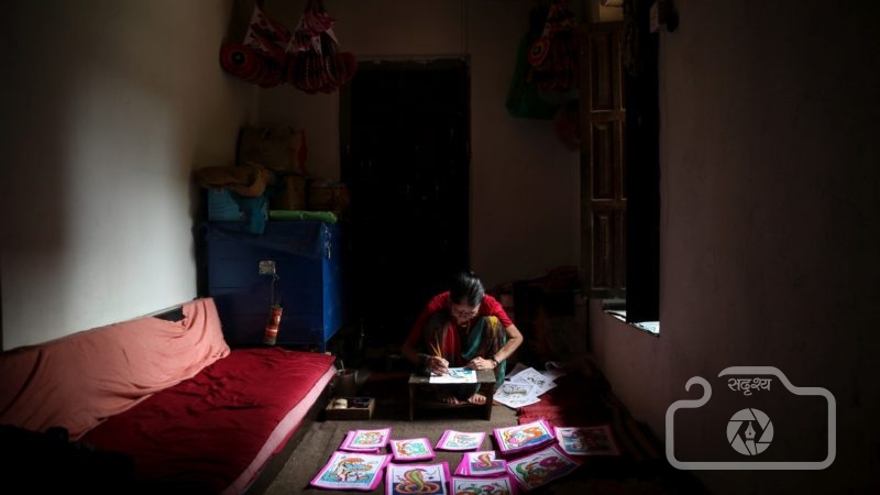 नाग पञ्चमी – लोपोन्मुख हस्तलिखित तस्विर
