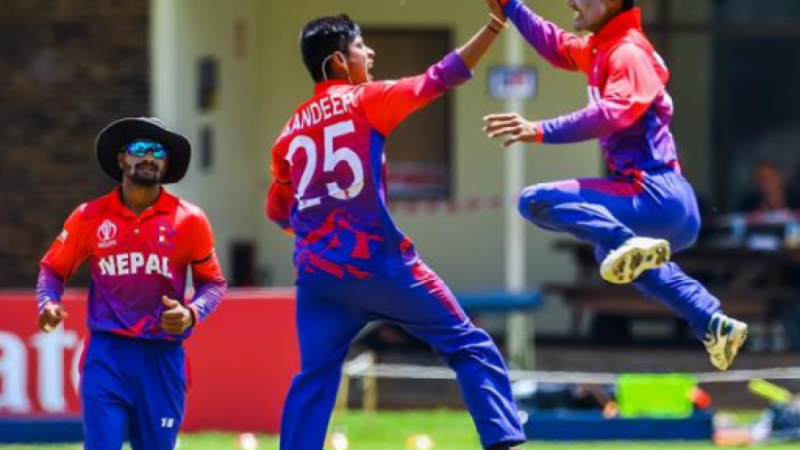 विश्वकप क्रिकेट लिग–२ : नेपाल र अमेरिकाबीच खेल हुँदै