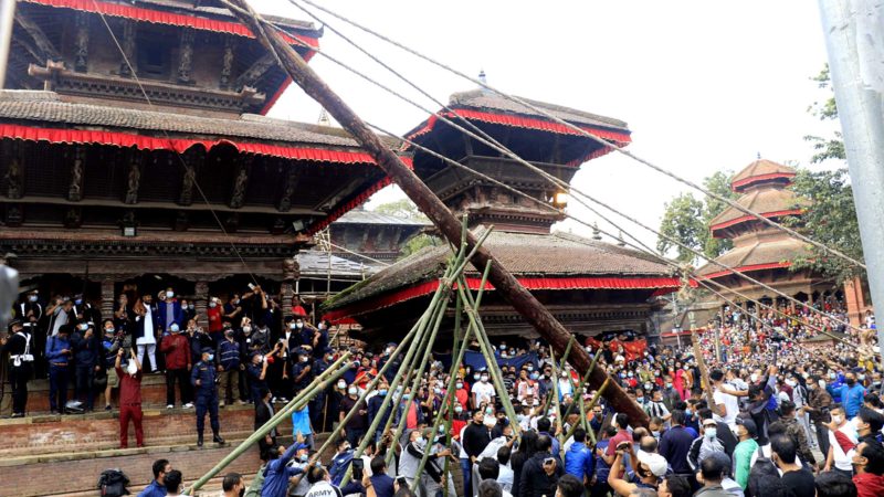 इन्द्रध्वजोत्थान पछि सुरु भयो इन्द्रजात्रा