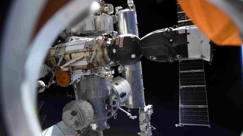 In this photo taken by Russian cosmonaut Oleg Novitsky and provided by Roscosmos Space Agency Press Service, the International Space Station is seen from the Nauka module on Wednesday, Aug. 11, 2021. (Oleg Novitsky/Roscosmos Space Agency Press Service photo via AP)