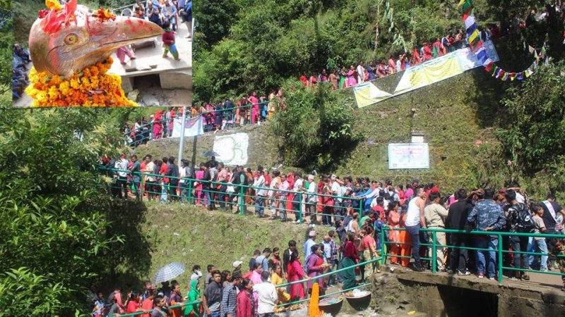 काग स्पर्शजनित दोष मेटाउन हजारौँ भक्तजन पुगे कागेश्वरी धाम