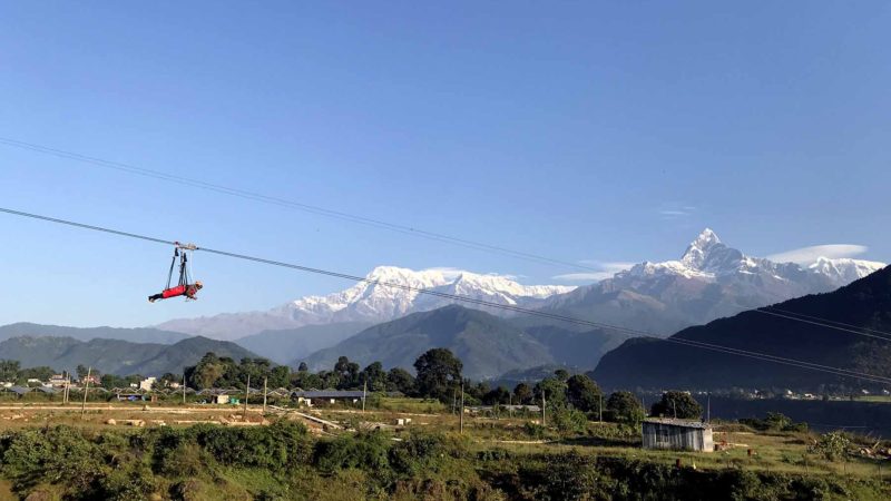 पोखरामा ‘सुपरम्यान जिपलाइन’