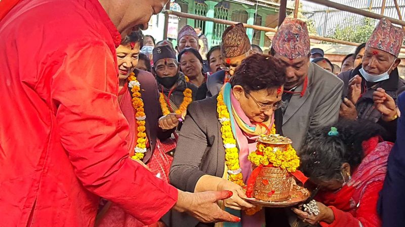 ऊर्जामन्त्रीद्वारा बालकुमारी मन्दिर पुनःनिर्माण कार्यको शिलान्यास