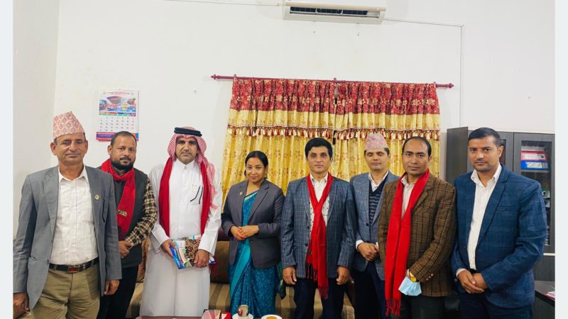 महानगर प्रमुख दाहालसँग कतारका राजदूतको भेट