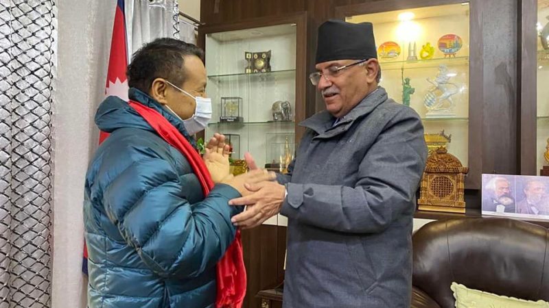 प्रचण्ड र नेता पुनबीच भेटवार्ता