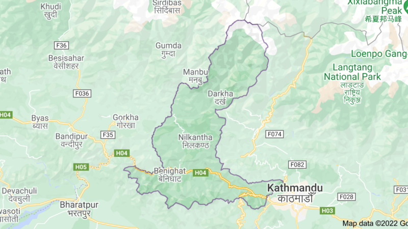 धादिङमा पहिरोले स्काभेटर पुरिंदा तीन जना बेपत्ता